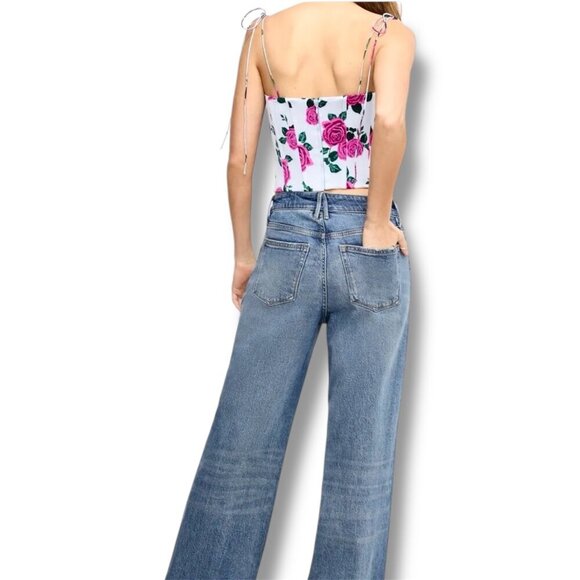 New Good American Good Ease Relaxed Jeans Size 16 Indigo $169 Wide-Leg Normcore - Picture 2 of 13